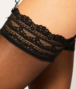 Bas Satiné Dentelle - 15D -Boutique De Mode Luxe 646612605 b