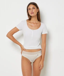 Hipster En Microfibre Bords Dentelle -Boutique De Mode Luxe 648461001 6