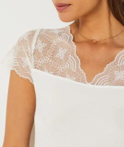 Chemise De Nuit Détails Dentelle -Boutique De Mode Luxe 651455380 b