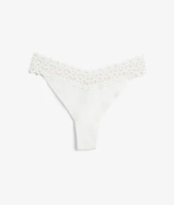 Tanga V-shape En Microfibre Et Dentelle -Boutique De Mode Luxe 652435301 c