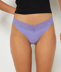 Tanga En Microfibre Et Dentelle -Boutique De Mode Luxe 652435310 b