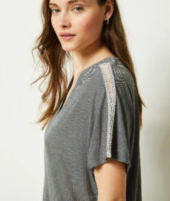 Chemise De Nuit Longue Col V -Boutique De Mode Luxe 652458702 b