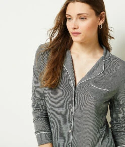 Chemise De Nuit à Manches Longues