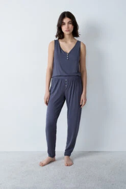 Pantalon De Pyjama Uni -Boutique De Mode Luxe 652547304 b