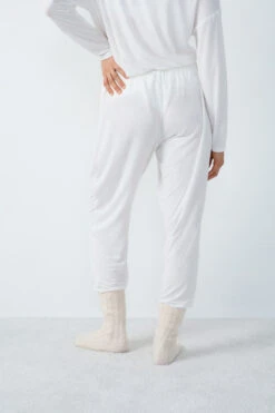 Pantalon De Pyjama Uni -Boutique De Mode Luxe 652547380 6