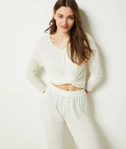 Pantalon De Pyjama Uni -Boutique De Mode Luxe 652547380 c