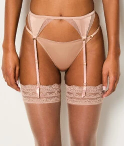 Porte-jarretelles En Soie Détails Tulle -Boutique De Mode Luxe 652766394 6