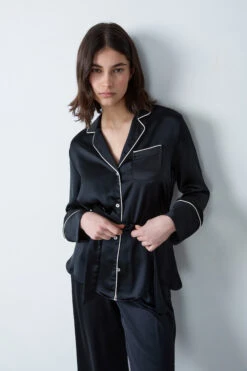 Pantalon De Pyjama Satiné -Boutique De Mode Luxe 652815805 6