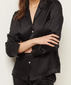 Chemise De Pyjama En Soie -Boutique De Mode Luxe 652963605 c