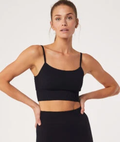 Brassière Triangle Côtelé Sans Coutures