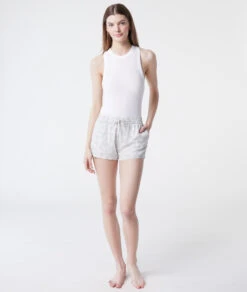 Short De Pyjama Taille Haute Imprimé -Boutique De Mode Luxe 653458146 6