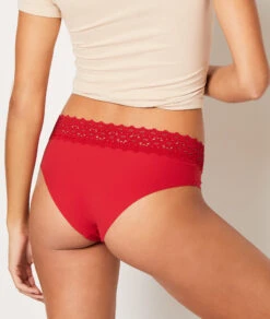 Hipster V-shape En Microfibre Et Dentelle -Boutique De Mode Luxe 653460473 b