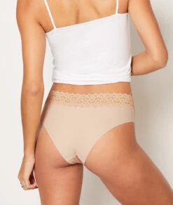 Hipster V-shape En Microfibre Et Dentelle -Boutique De Mode Luxe 653460481 b