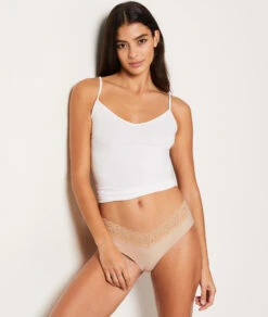 Hipster V-shape En Microfibre Et Dentelle