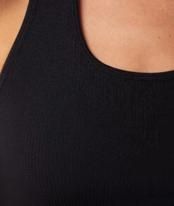 Débardeur Côtelé Dos Nageur Sans Coutures -Boutique De Mode Luxe 653461605 b