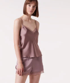 Short De Pyjama Détails Dentelle -Boutique De Mode Luxe 653508384 x