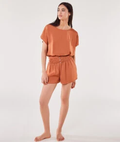 Short De Pyjama Uni -Boutique De Mode Luxe 653515066 6