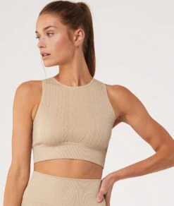 Brassière Côtelé Sans Coutures