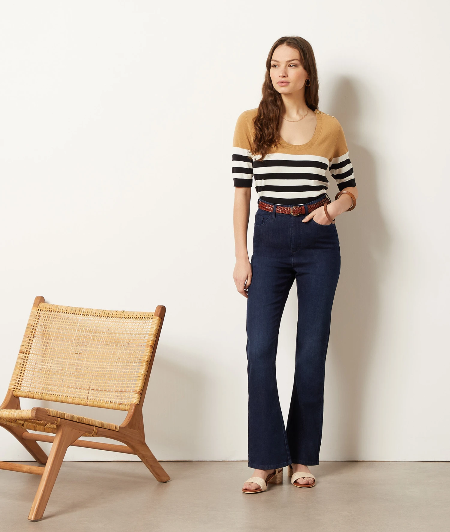 Pull à Rayures Manches Courtes 5 Pull à Rayures Manches Courtes – Image 3