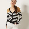 Gilet à Rayures En Maille 1 Gilet à Rayures En Maille -Boutique De Mode Luxe 653573606 x