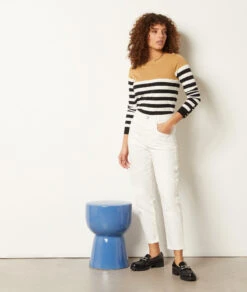 Pull Col Bateau à Rayures -Boutique De Mode Luxe 653574406 6