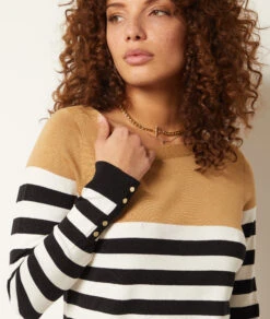 Pull Col Bateau à Rayures -Boutique De Mode Luxe 653574406 b