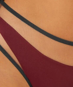 String High Leg Détails En Tulle -Boutique De Mode Luxe 653576575 b