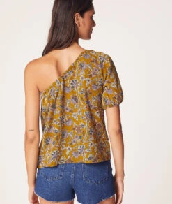 Top Asymétrique Imprimé 100% Coton -Boutique De Mode Luxe 653592544 a