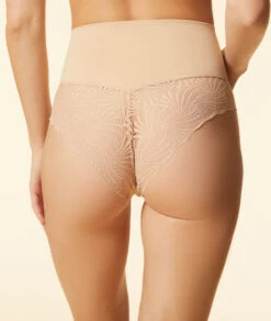 Culotte Gainant Taille Haute Détails Dentelle - Maintien Médium -Boutique De Mode Luxe 653594883 c