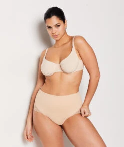 Culotte Gainant Taille Haute Détails Dentelle - Maintien Médium