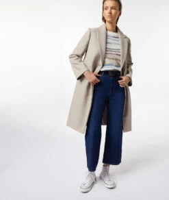 Manteau Long Coupe Droite -Boutique De Mode Luxe 653645484 6