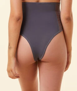 Tanga Taille Haute En Dentelle Et Microfibre -Boutique De Mode Luxe 653700404 c