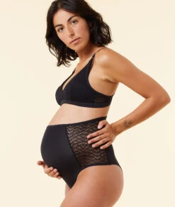 Tanga Taille Haute En Dentelle Et Microfibre -Boutique De Mode Luxe 653700405 6