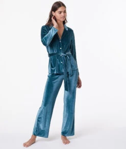 Chemise De Pyjama En Velours -Boutique De Mode Luxe 653709545 6