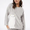 Sweat Polaire Motif Chat -Boutique De Mode Luxe 653721602 x
