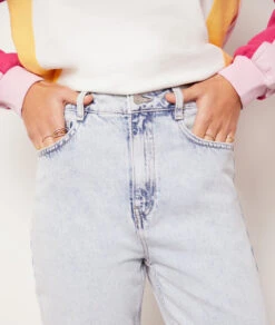 Jean Mom Taille Haute, 100% Coton -Boutique De Mode Luxe 653731720 b