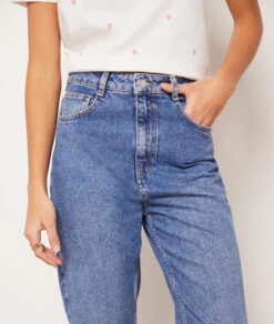 Jean Mom Taille Haute, 100% Coton -Boutique De Mode Luxe 653731722 b