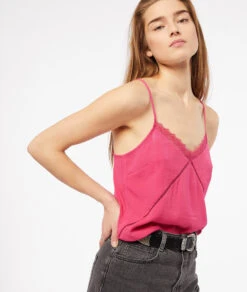 Caraco Fines Bretelles Décolleté Dentelle