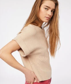 Pull En Maille Manches Courtes