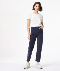 Pantalon Coupe Droite Côtelé