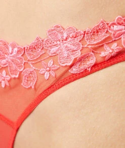 Tanga V Shape En Tulle Brodé -Boutique De Mode Luxe 653808690 b