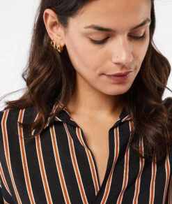 Chemise Manches Longues Rayée -Boutique De Mode Luxe 653809016 b