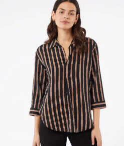 Chemise Manches Longues Rayée -Boutique De Mode Luxe 653809016 c