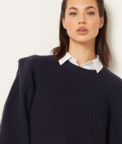 Pull En Maille Manches Bouffantes -Boutique De Mode Luxe 653811225 b