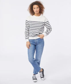 Sweat à Rayures En Coton Mélangé Personnalisable -Boutique De Mode Luxe 653819180 6