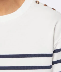 Sweat à Rayures En Coton Mélangé Personnalisable -Boutique De Mode Luxe 653819180 b