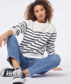 Sweat à Rayures En Coton Mélangé Personnalisable