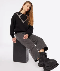 Sweat Détails Broderie -Boutique De Mode Luxe 653825805 6