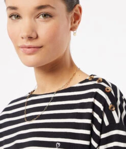 T-shirt Rayé Manches 3/4 -Boutique De Mode Luxe 653827805 b