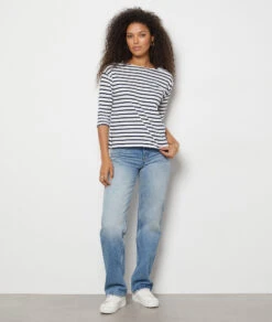 T-shirt Rayé Manches 3/4 9 T-shirt Rayé Manches 3/4 -Boutique De Mode Luxe 653827825 6